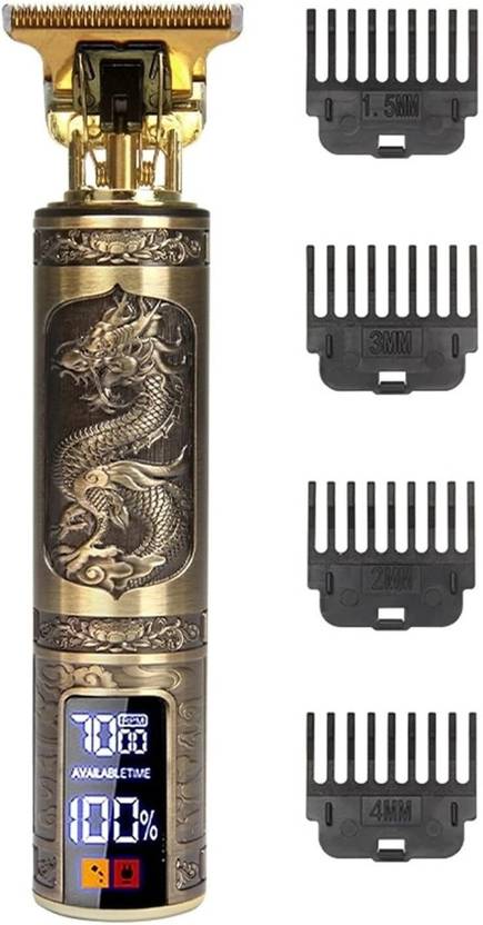 Misuhrobir Beard Hair Trimmer For Men Fully Waterproof Trimmer 180 min Runtime 5 Length Settings (Gold)