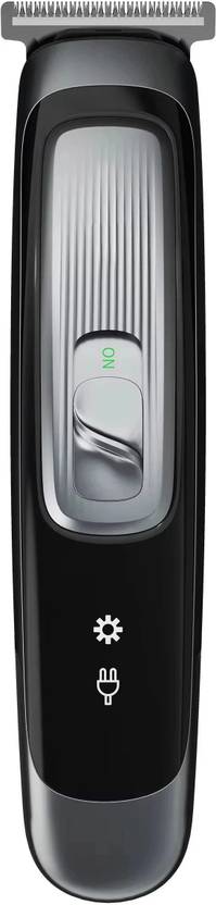 Misuhrobir Trimmer For Men Fully Waterproof Trimmer 90 min Runtime 5 Length Settings (Black, Silver)