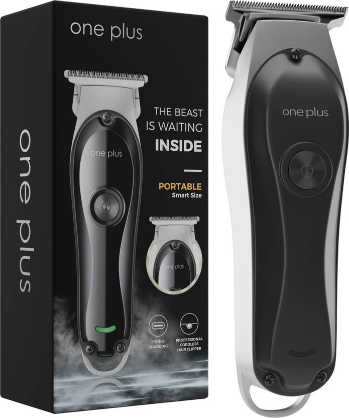 One Plus OP 118 Cordless Professional Small Size Clipper,waterproof With Turbo Mode Hair Trimmer 90 min Runtime 4 Length Settings (Black)