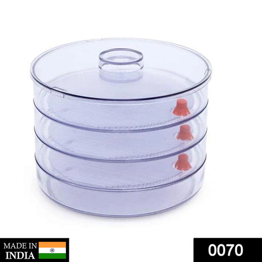 Plastic 4 Compartment Sprout Maker, White - Springkart