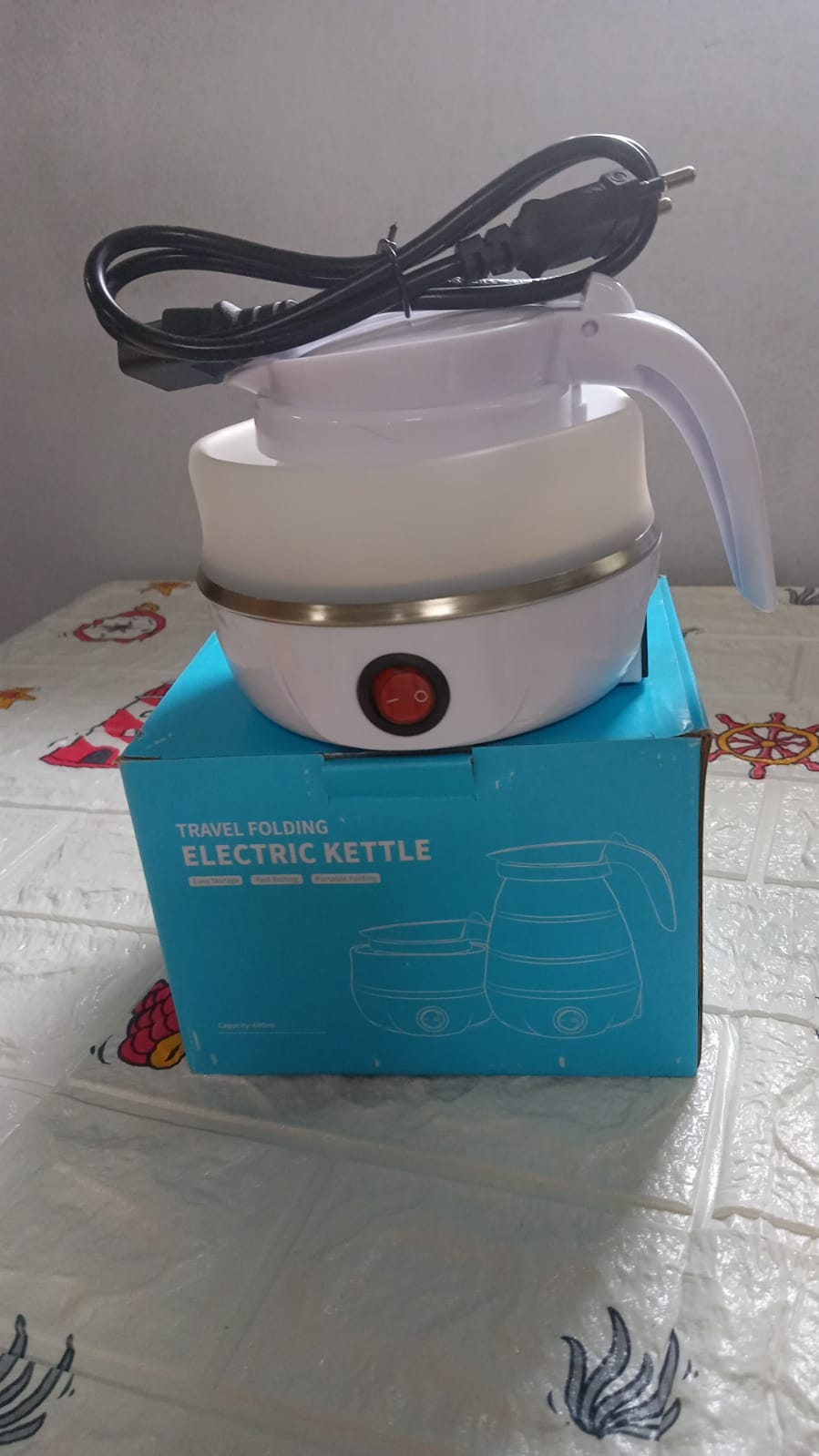 Silicone Foldable Collapsible Electric Water Kettle Camping Boiler - Springkart