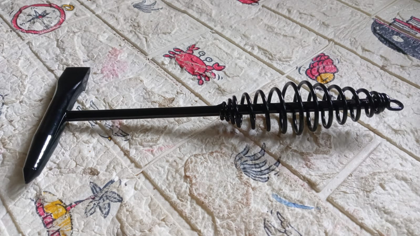 Welding Slag Removal Tool Chipping Hammer with Coil Spring Handle, Mufti Functional for Cleaning Removing Slag Industrial Weld Slag Spatter Removal Tool Welding Hammer, for Machinery Electrician (1 Pc ) - Springkart