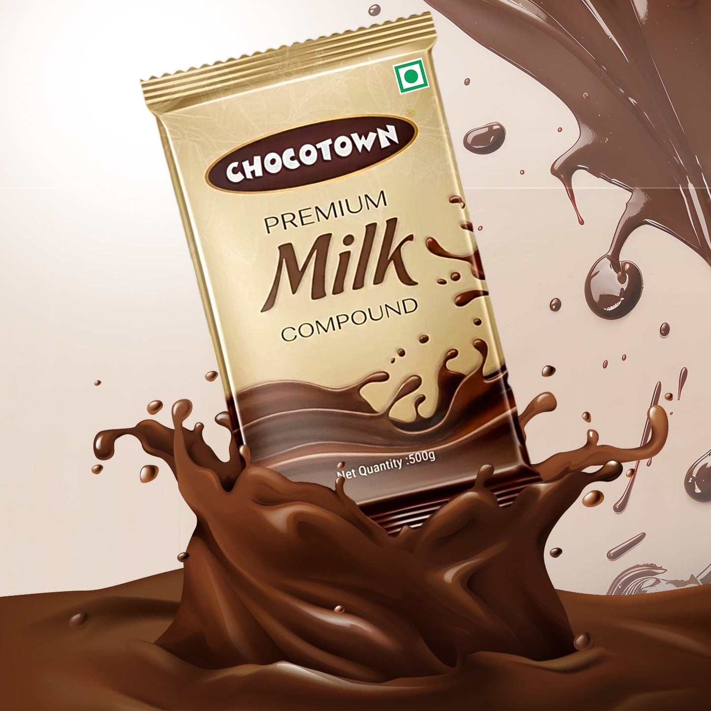 Chocotown Premium Milk Compound Slab (500 gm) - Springkart