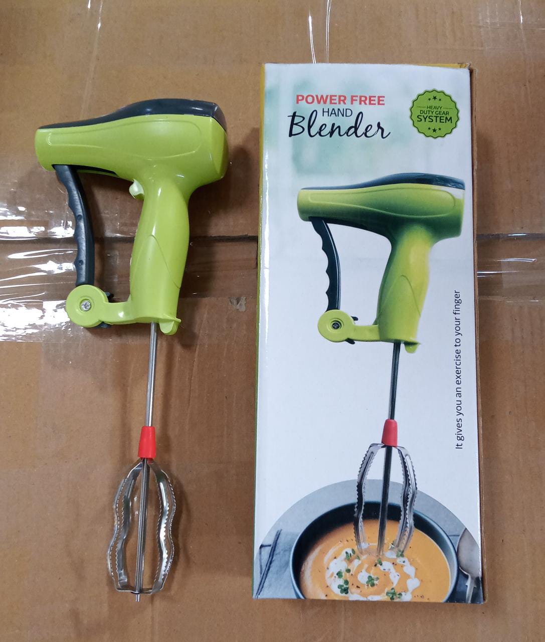 Power Free Manual Hand Blender with Stainless Steel Blades, Milk Lassi Maker, Egg Beater Mixer Rawai - Springkart