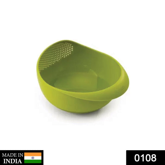 Kitchen Plastic big Rice Bowl Strainer Perfect Size for Storing and Straining - Springkart