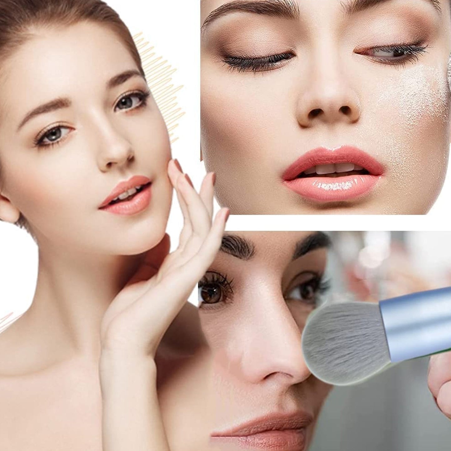 8 PCS Mini Makeup Brush Set with Case, Portable Foundation Brush Kit Travel, Premium Synthetic Bristles Cosmetic Brush Set for Powder Blending Blush Eyeshadow Lipstick (Mix Color 8 Pcs Set) - Springkart