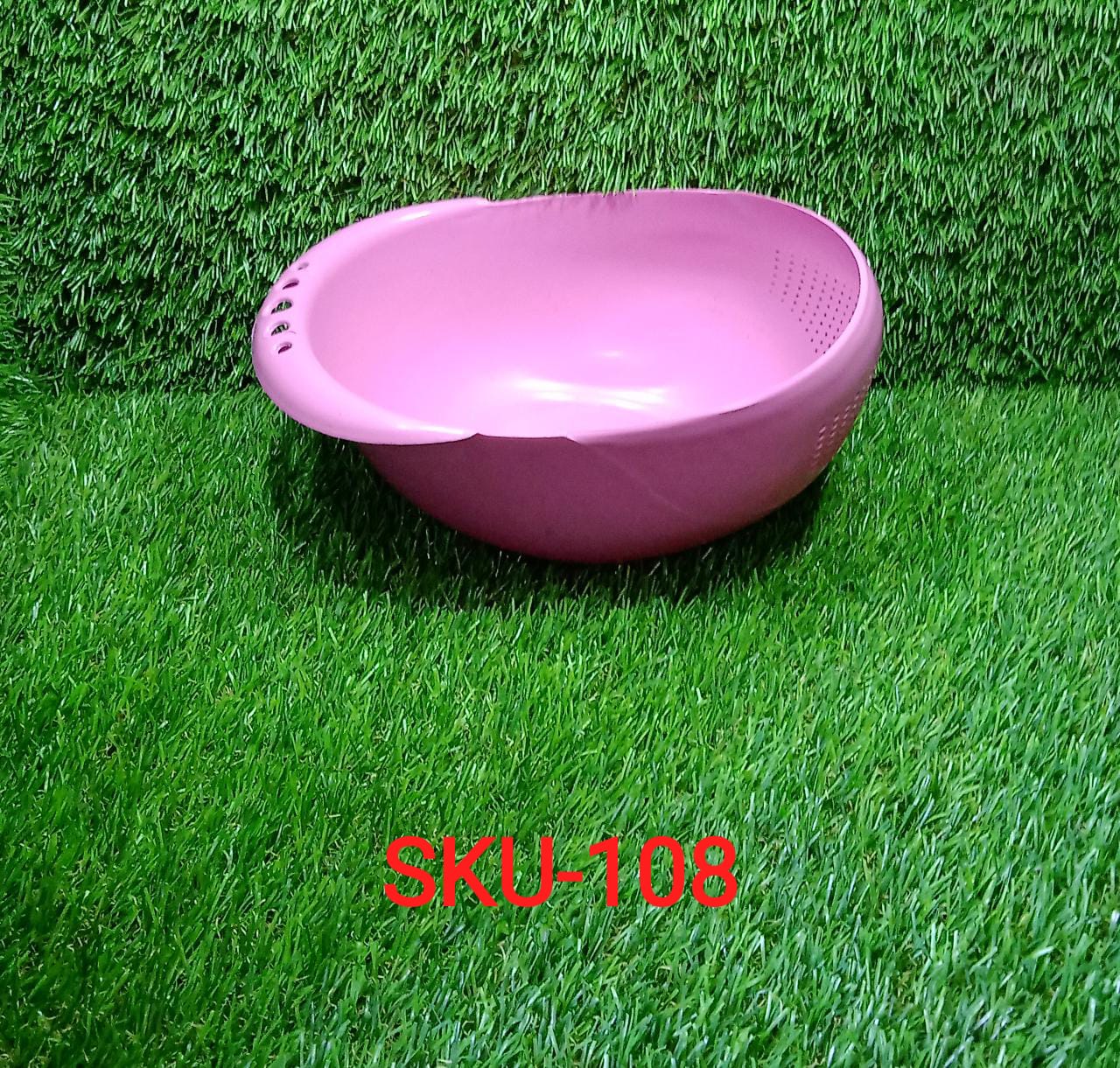 Kitchen Plastic big Rice Bowl Strainer Perfect Size for Storing and Straining - Springkart