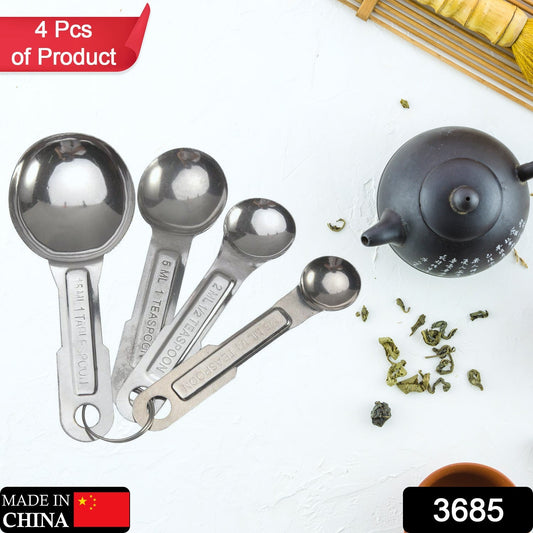 Stainless Steel Measuring Spoons Set - 4pcs, Anti-Rust for Kitchen & Baking - Springkart
