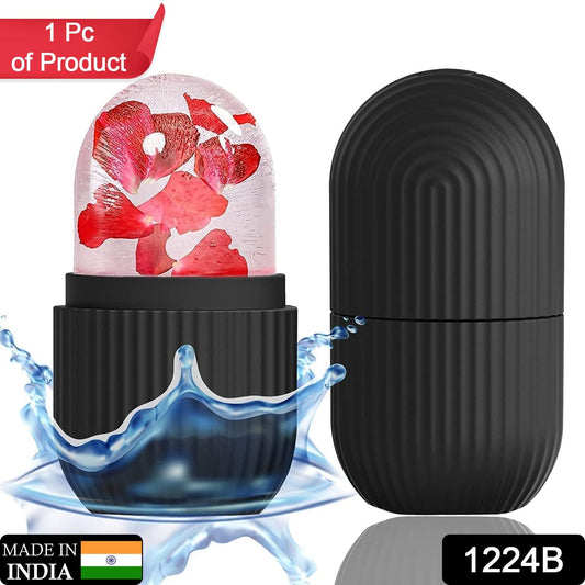 Face Ice Roller Massager for Swelling & Puffiness Reduction (Black) - Springkart