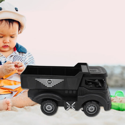 Friction Powered Dumper Toy Truck For Kids | With Opening Container Feature | Strong & Durable Plastic Material | Indoor & Outdoor Play Birthday Gift for Baby Boys & Girls (1 Pc) - Springkart