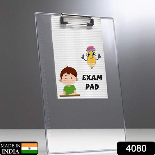 Transparent Premium Exam Pad with Centimeter Measuring Side for Students - Springkart