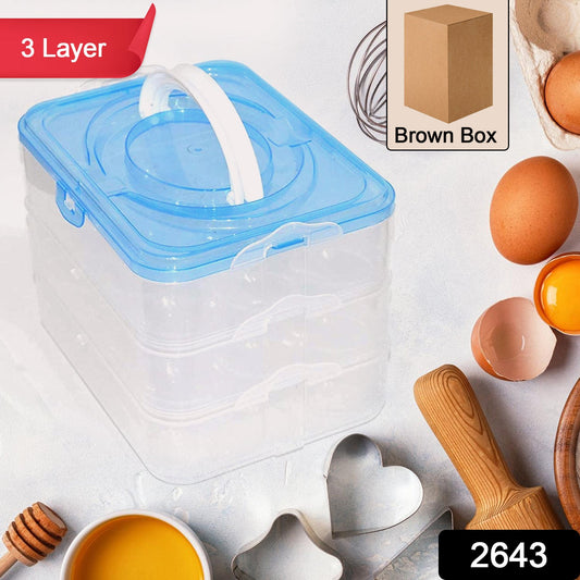 3-Layer Plastic Refrigerator Egg Storage Box (36 Grid) - Springkart