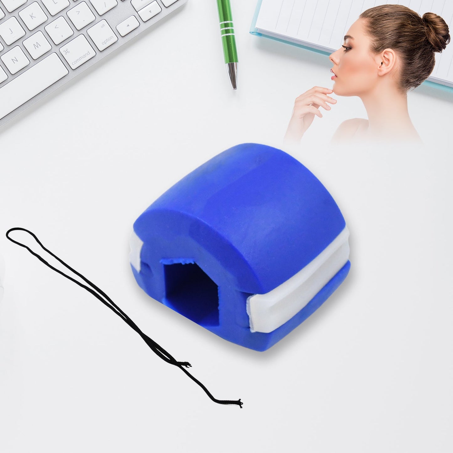 6128 DARK BLUE MOUTH EXERCISER USED TO GAIN SHARP AND CHISELLED EASILY AND FAST. - Springkart