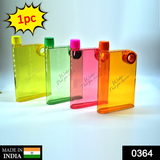 Notebook Style Slim Water Bottle (380 ml, Multicolor) - Springkart