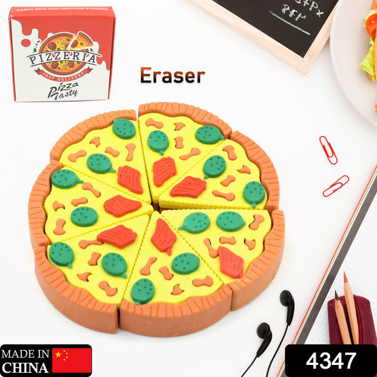 3D Pizza Slices Kids Favourite Food Eraser, Pizza 7 slice eraser for kids Adults fast food lover Stationary Kit Fancy & Stylish Colorful Erasers, for Return Gift, Birthday Party, School Prize - Springkart