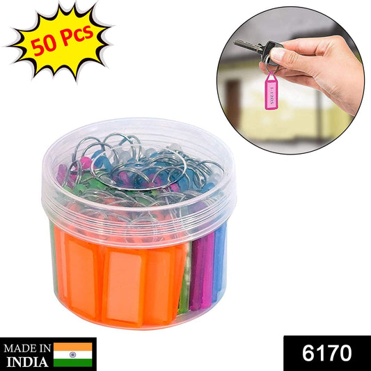 50Pc Keychain Tag Label Used For Decorative Purpose On Keys And All. - Springkart
