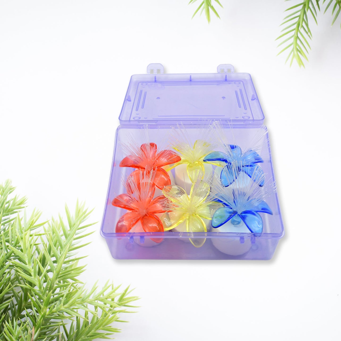 Fiber Optic Light, Mini Color Change LED Table Centerpieces, Light Up Candle - Pack of 6 - Springkart