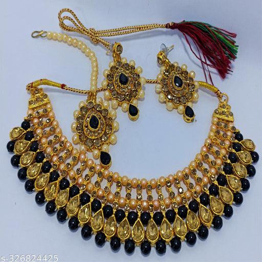 New Gifty Fancy Black Colour Neckless for Woman And Girls - Springkart