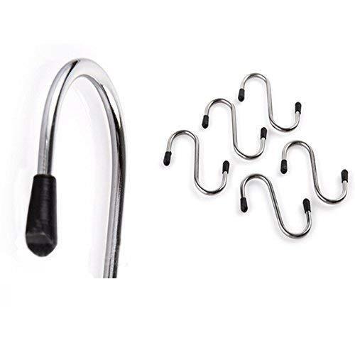 0232 Heavy Duty S-shaped Stainless Steel Hanging Hooks - 5 Pcs - Springkart
