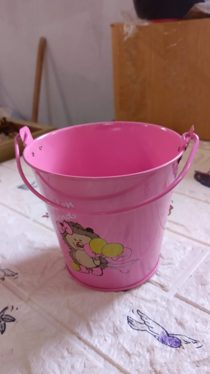 Small Metal Buckets with Handles, Bucket Plant Kids Pot Plant Succulents Metal Flower Bucket Metal Bucket Ice Bucket Metal Succulent Flower Pot Creativity (1 Pc) - Springkart