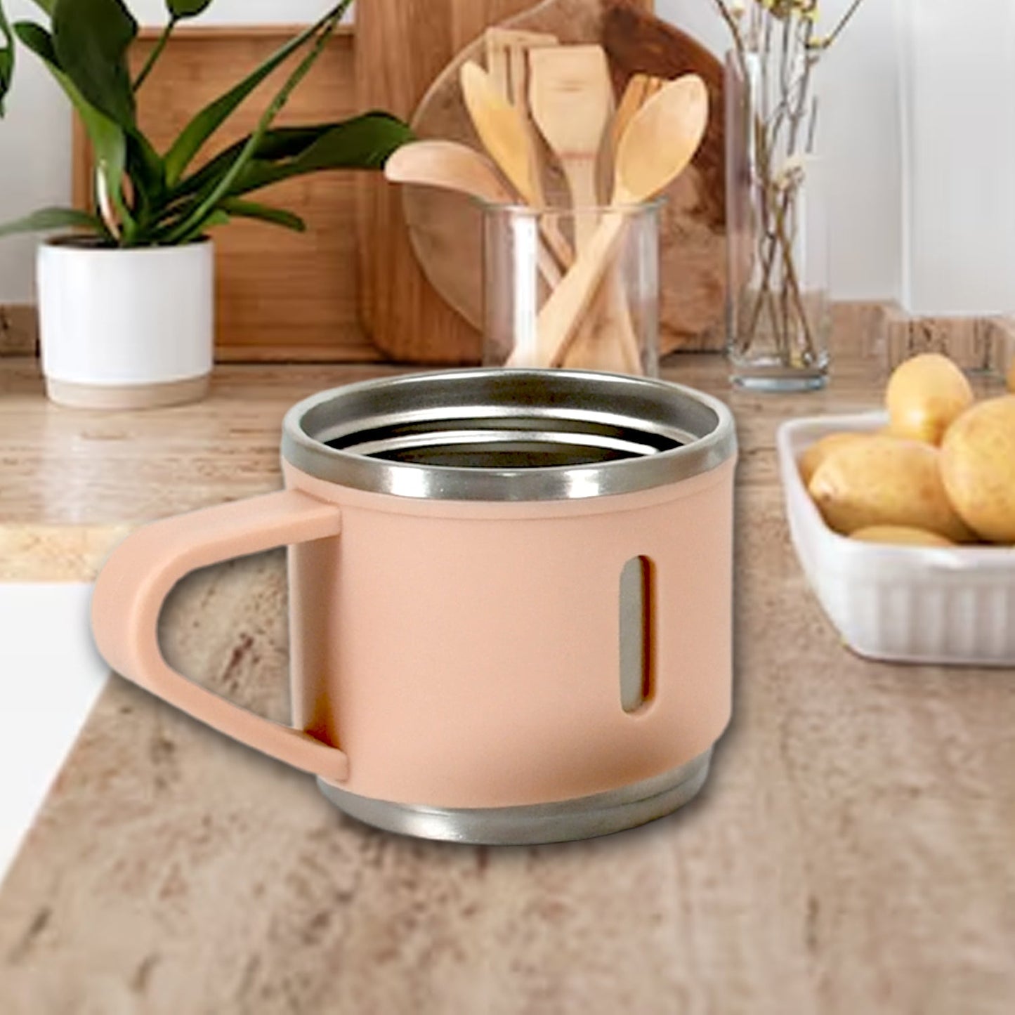 Stainless Steel Vacuum Coffee / Tea Cup, Tea Mug Hot Insulated Double Wall Stainless Steel, Coffee, and Milk Cup with Handle Easy To Carry: Coffee Cup (6 pc) - Springkart