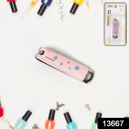 Cute Nail Clipper with Nail Catcher, Nail File - Stainless Steel (1 Pc) - Springkart