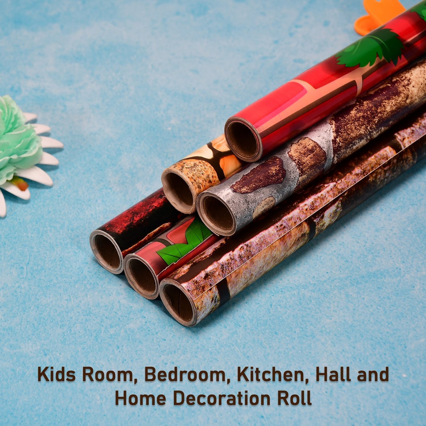 Wall Stickers DIY Wallpaper Decal 3D Self Adhesive House Office Decorative, Living Room, Hall, Kitchen Shelf Contact Paper Interior - Springkart