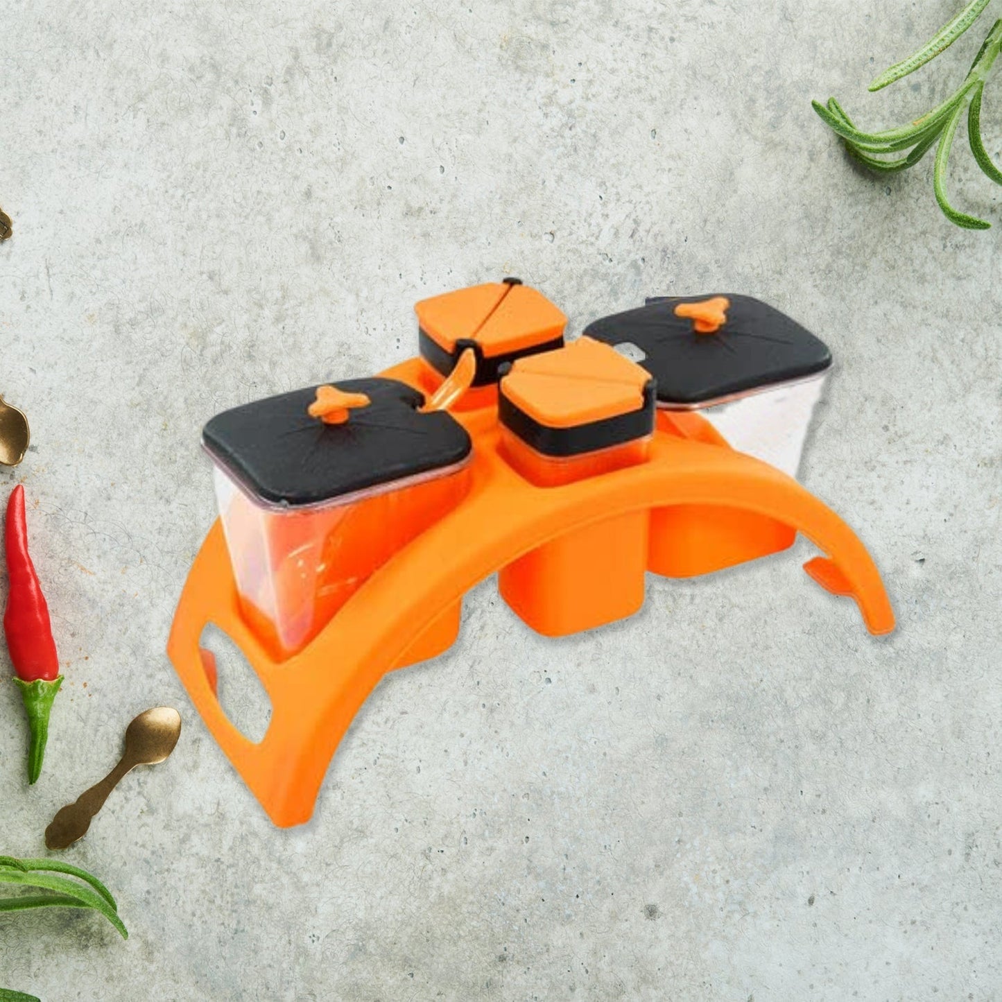 Multipurpose Pickle Jar Set (Multicolour, 4 pcs) - Springkart