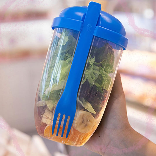 Fruit and Vegetable Salad Cups Easy Clean Salad Mixing Cup for Business People for Business Travel (1Pc) - Springkart