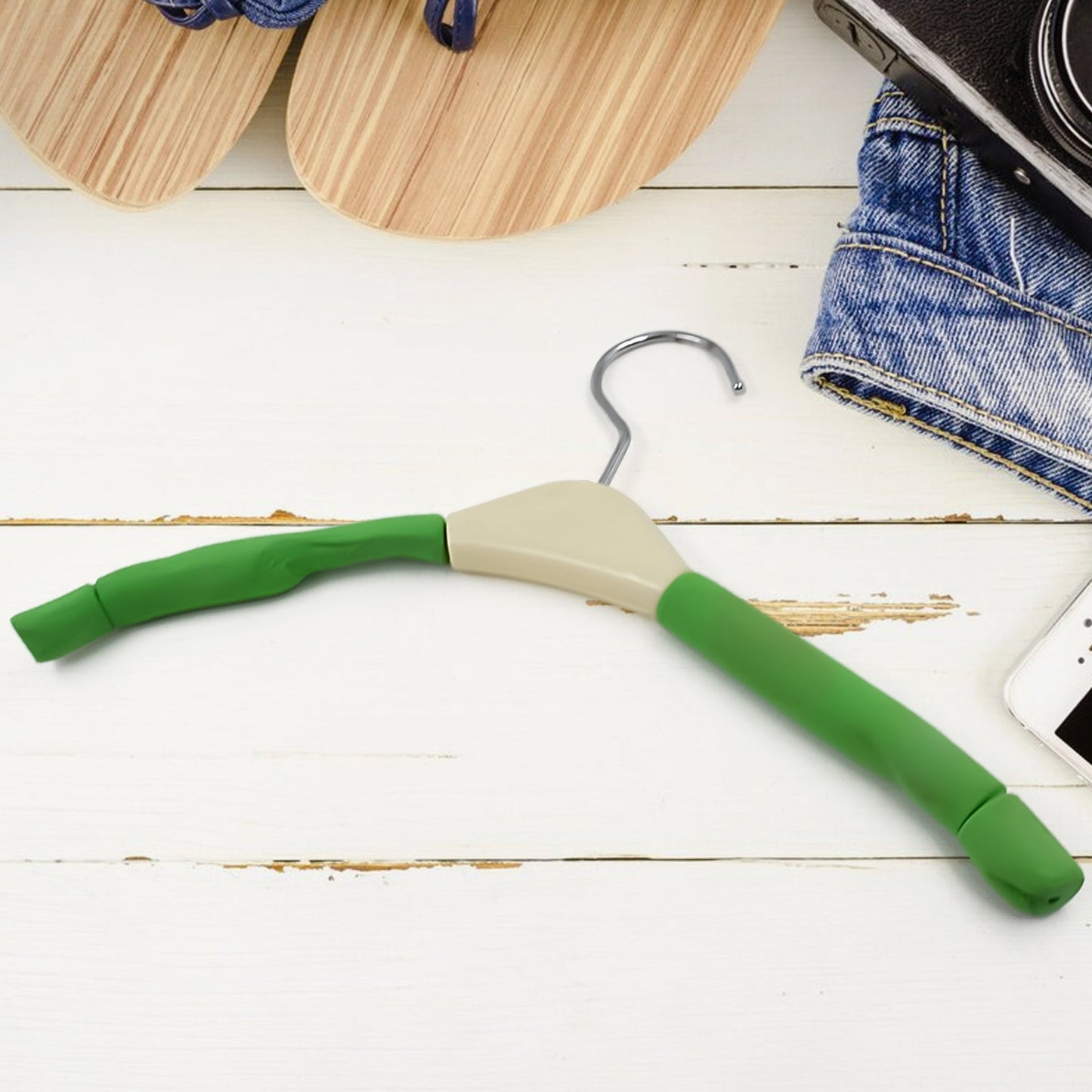 Solid Sponge Hanger Non-Slip Hanger Home No Trace Clothes Hanging Pants Clip Clothing Store Hangers, Clothes Hanger for Closet Wedding Dress Women, Men, Children Clothing (1 Pc ) - Springkart