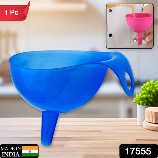 Plastic Funnel For Pouring Oil, Sauce, Water, Juice Cooking Oil, Powder, Small Food-Grains Food Grade Plastic Funnel (1 Pc) - Springkart