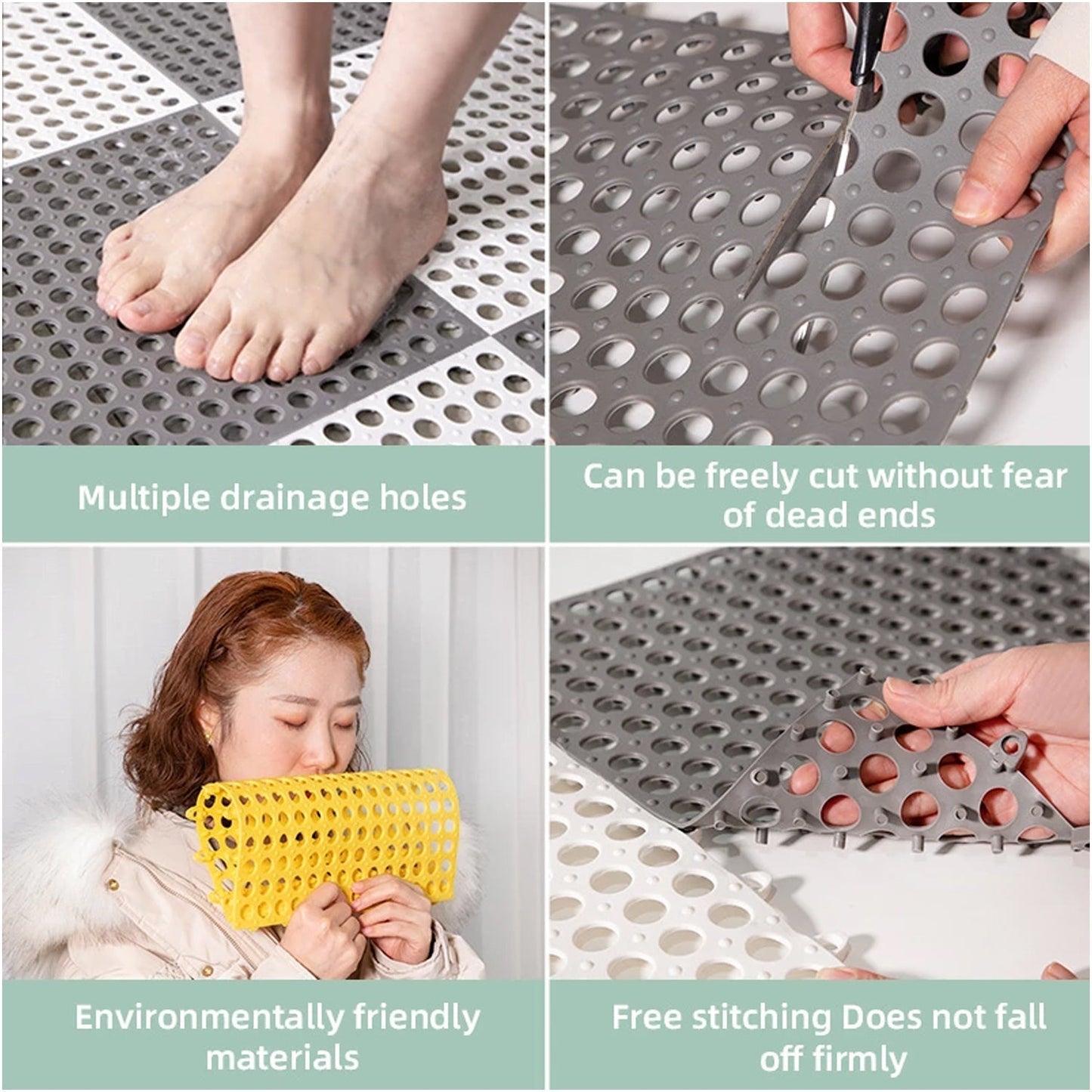 Bath Anti Slip Mat Used while bathing and toilet purposes to avoid slippery floor surfaces. (Pack Of 6) - Springkart