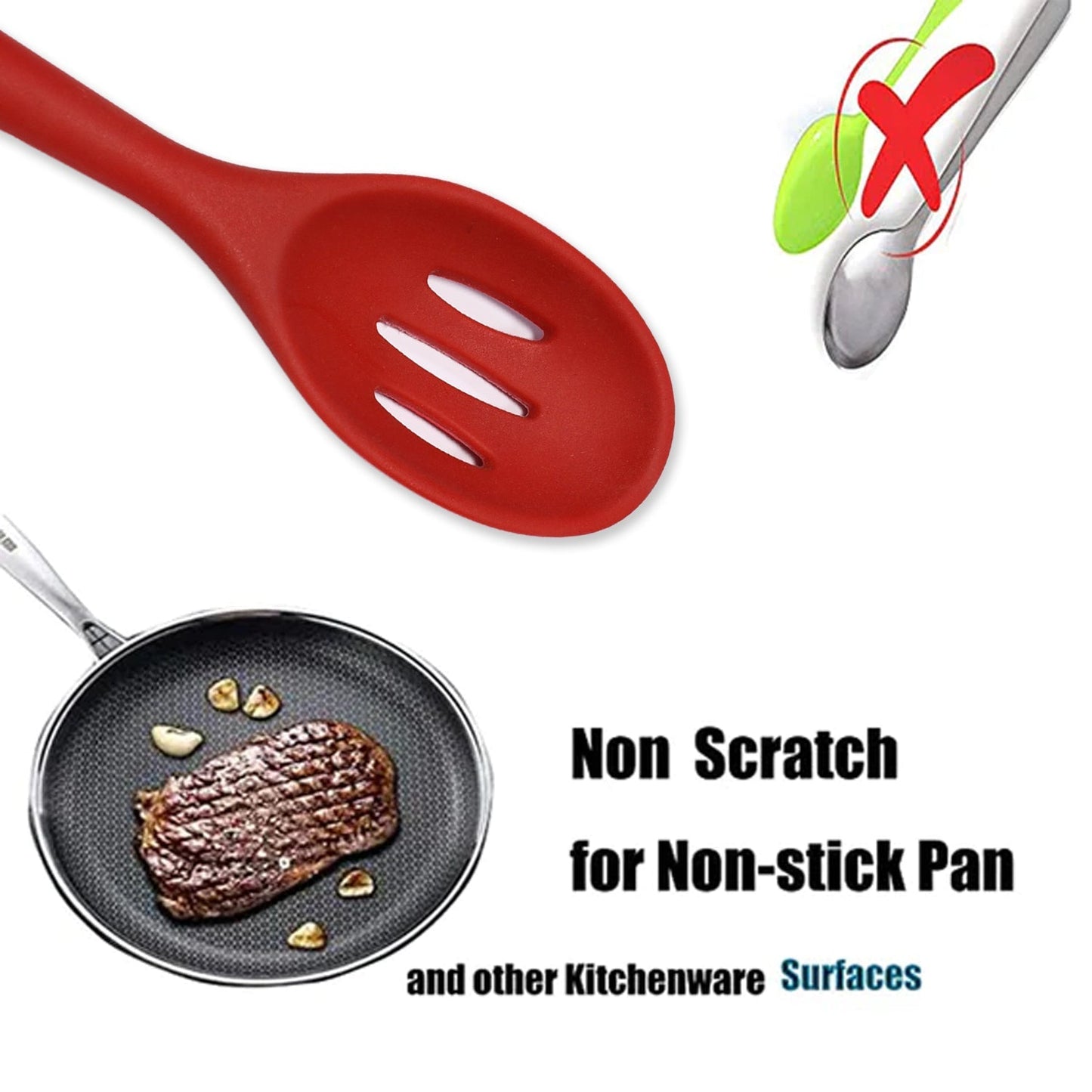 SILICON NON-STICK HEAT RESISTANT KITCHEN TURNER PREMIUM TURNER ( 1PC ) - Springkart