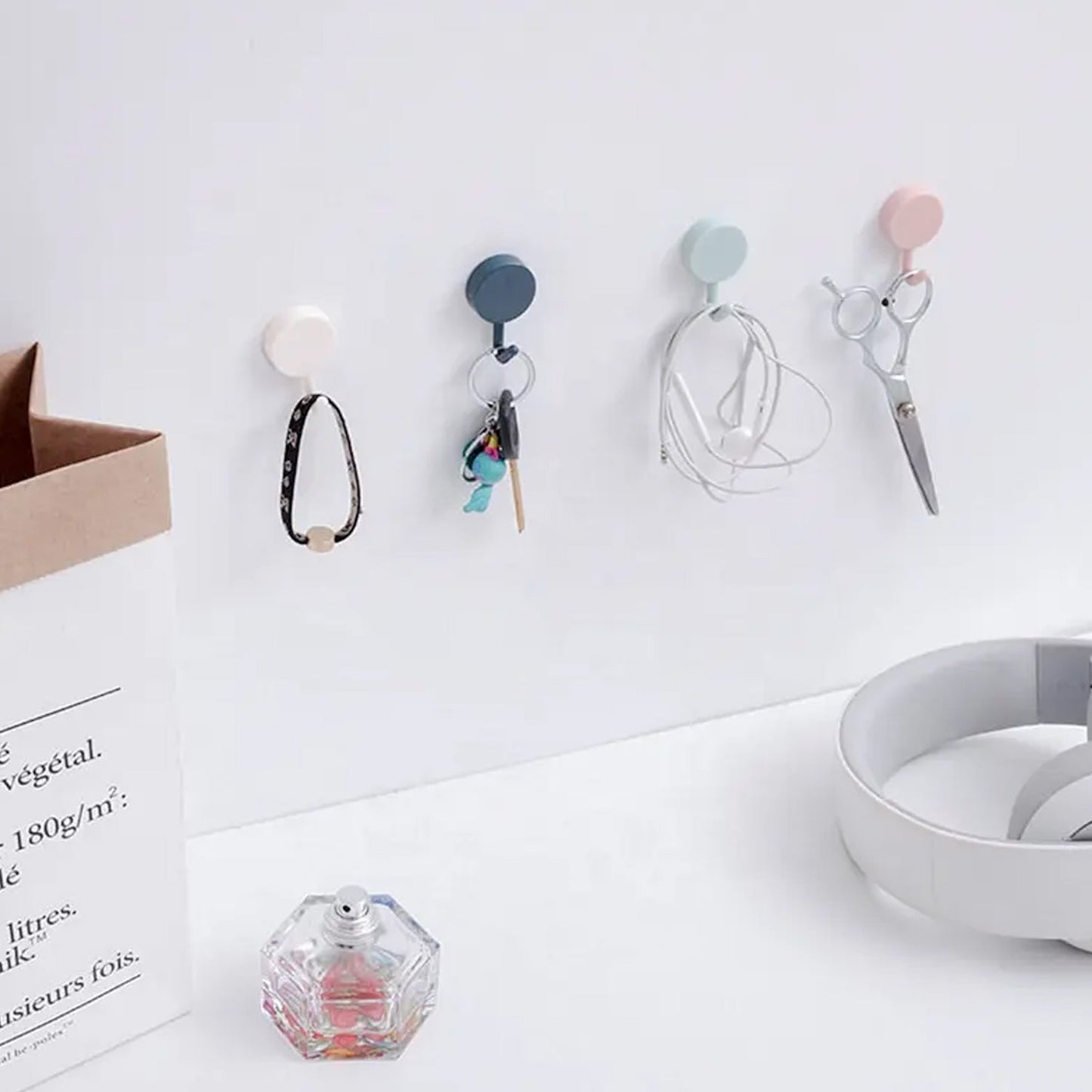 Wall Hooks Heavy Adhesive hooks for wall For Home Use ( 2 pcs Hook ) - Springkart