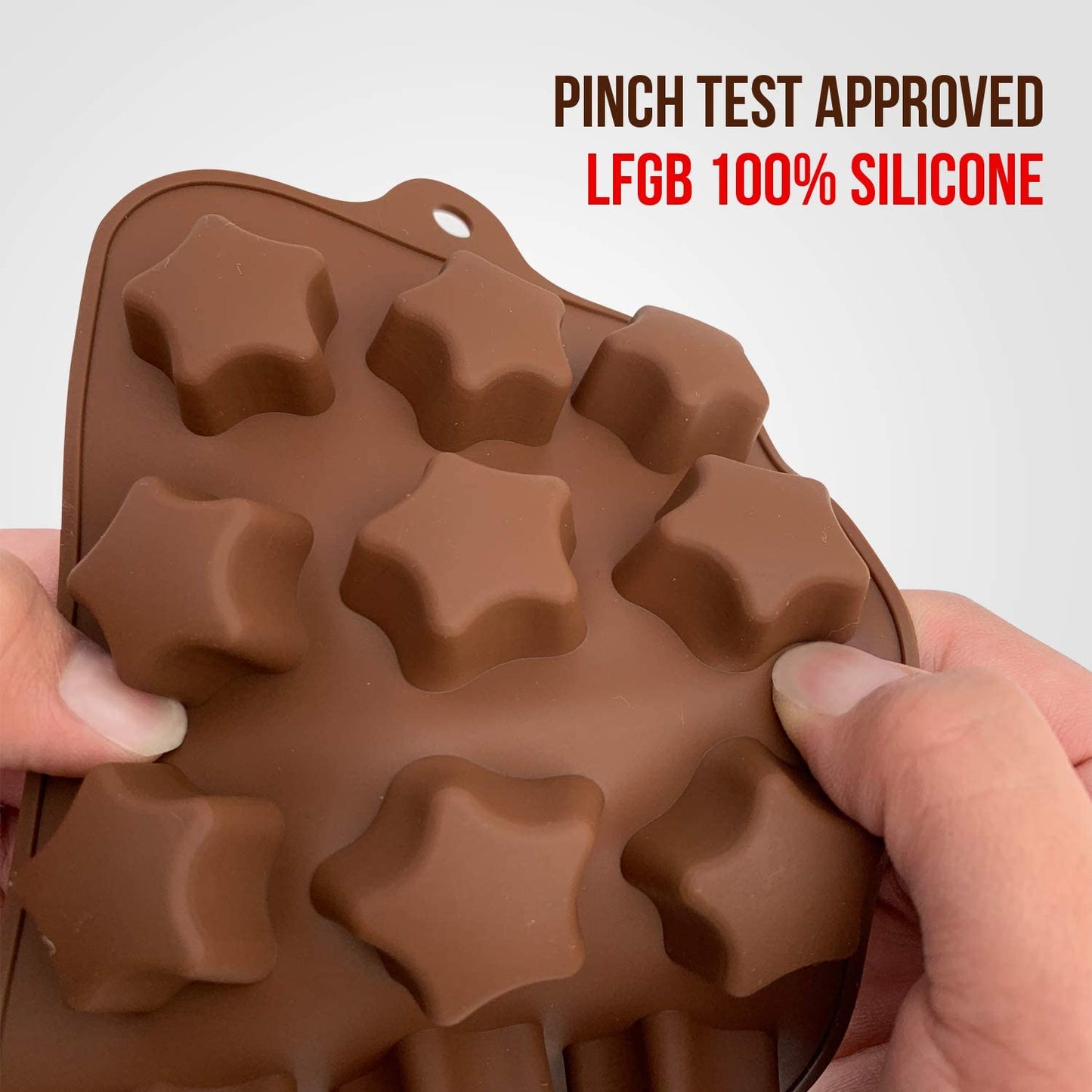Silicone Food Grade Reusable Non-Stick Multi Shape 15 Cavity Chocolate Mold - Springkart