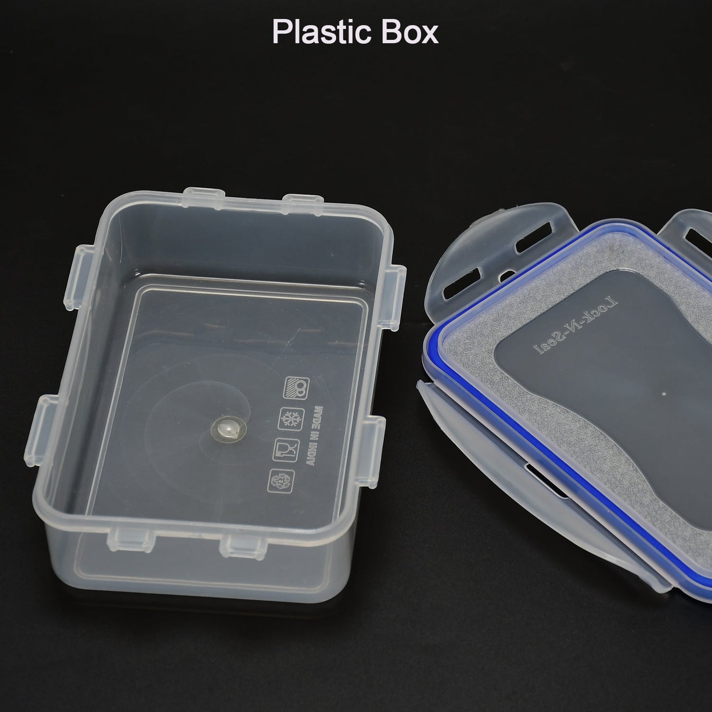 Multipurpose Air Tight 4 Side Lock Food Grade Lunch Box With Small Square Container - Springkart