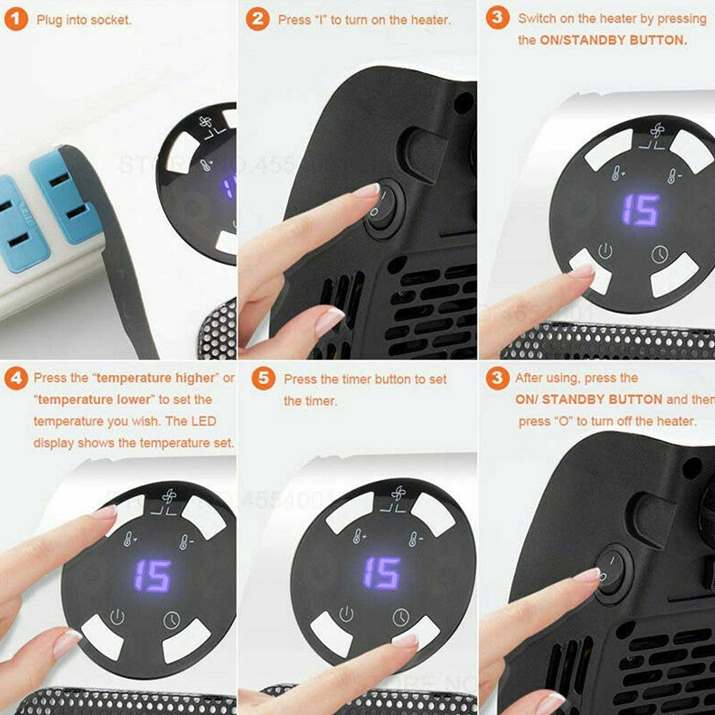Portable Electric Heater Mini Fan Heater Desktop Household - Springkart