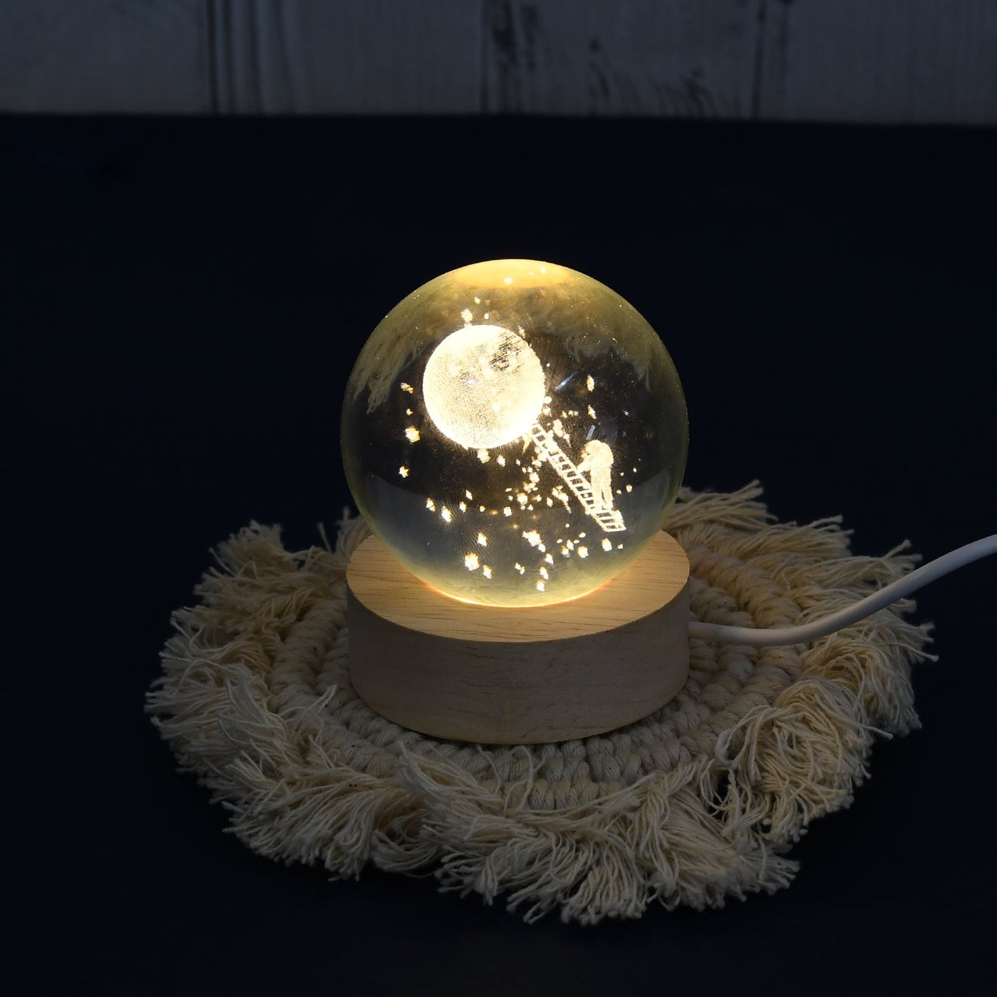 3D Crystal Ball lamps With Base (1 Pc) - Springkart