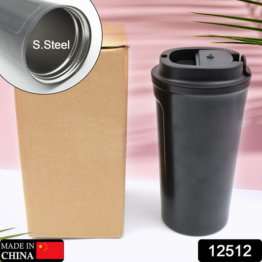 Stainless Steel & Plastic Travel Mug: Vacuum Insulated, Leak Proof Lid (1 Pc) - Springkart