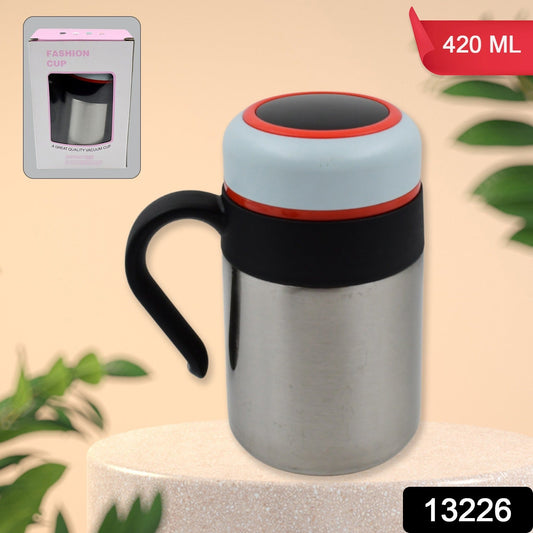 Stainless Steel Mug / Bottle Vacuum Insulated Cup With Handle & Small Cup (420 ML) - Springkart