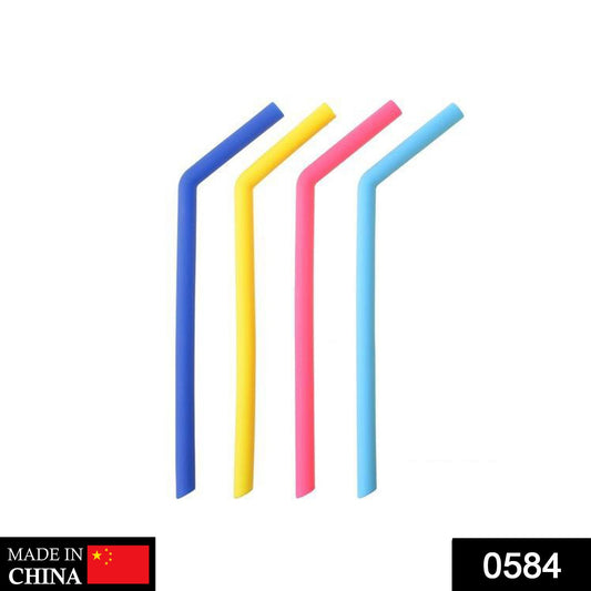 Food Grade Silicone Straws (4pcs) - Springkart