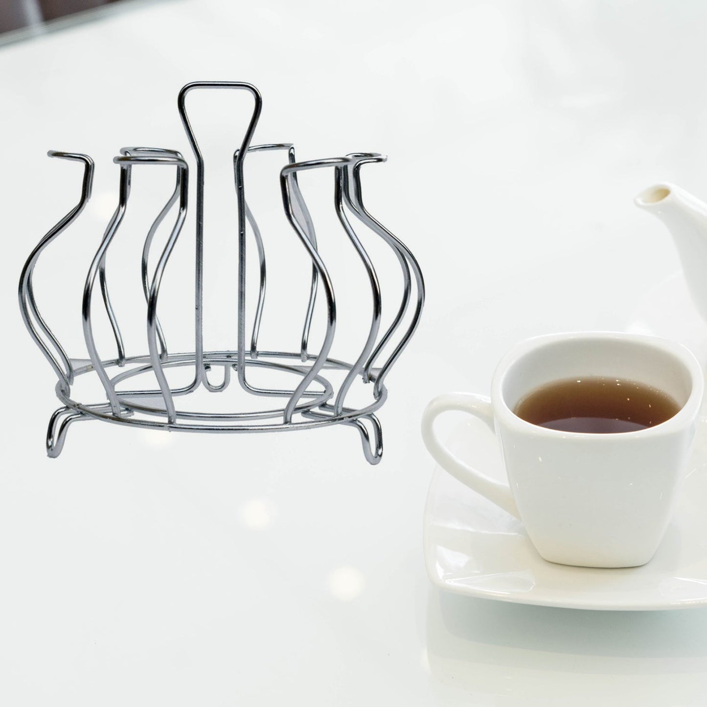 Stainless Steel Glass Holder Glass Hanging Organizer for Kitchen Bars Pubs (MOQ :- 2 Pc) - Springkart