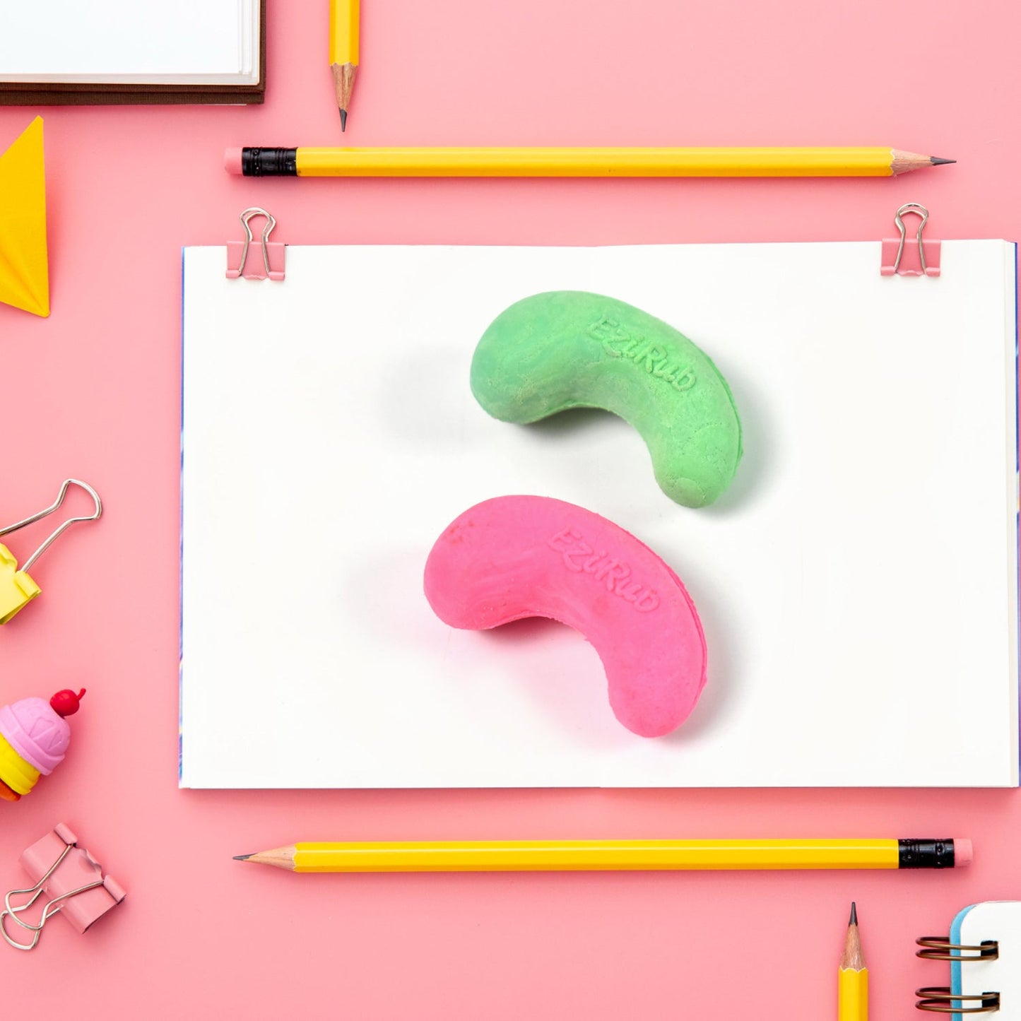 Cashew Nut Eraser Rubber Erasers (1 Pc / Mix Colour & Design) - Springkart