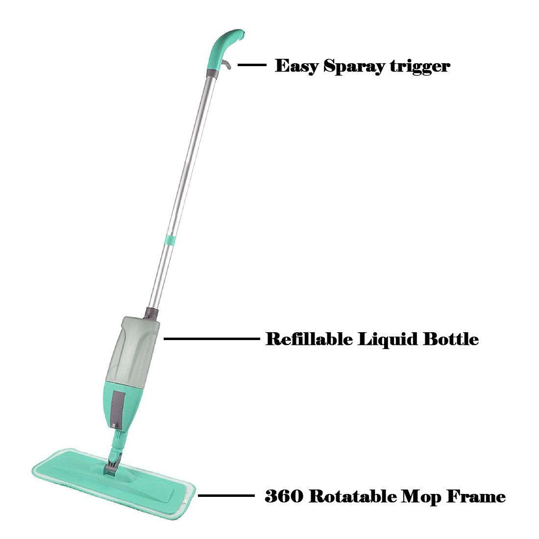 Cleaning 360 Degree Healthy Spray Mop with Removable Washable Cleaning Pad - Springkart