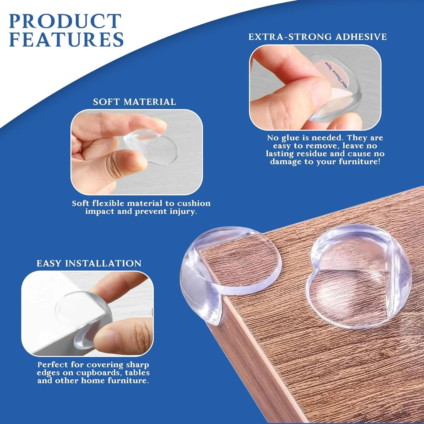 Corner / Edge Guards Clear Corner Protectors (Small / 10 Pcs Set) - Springkart