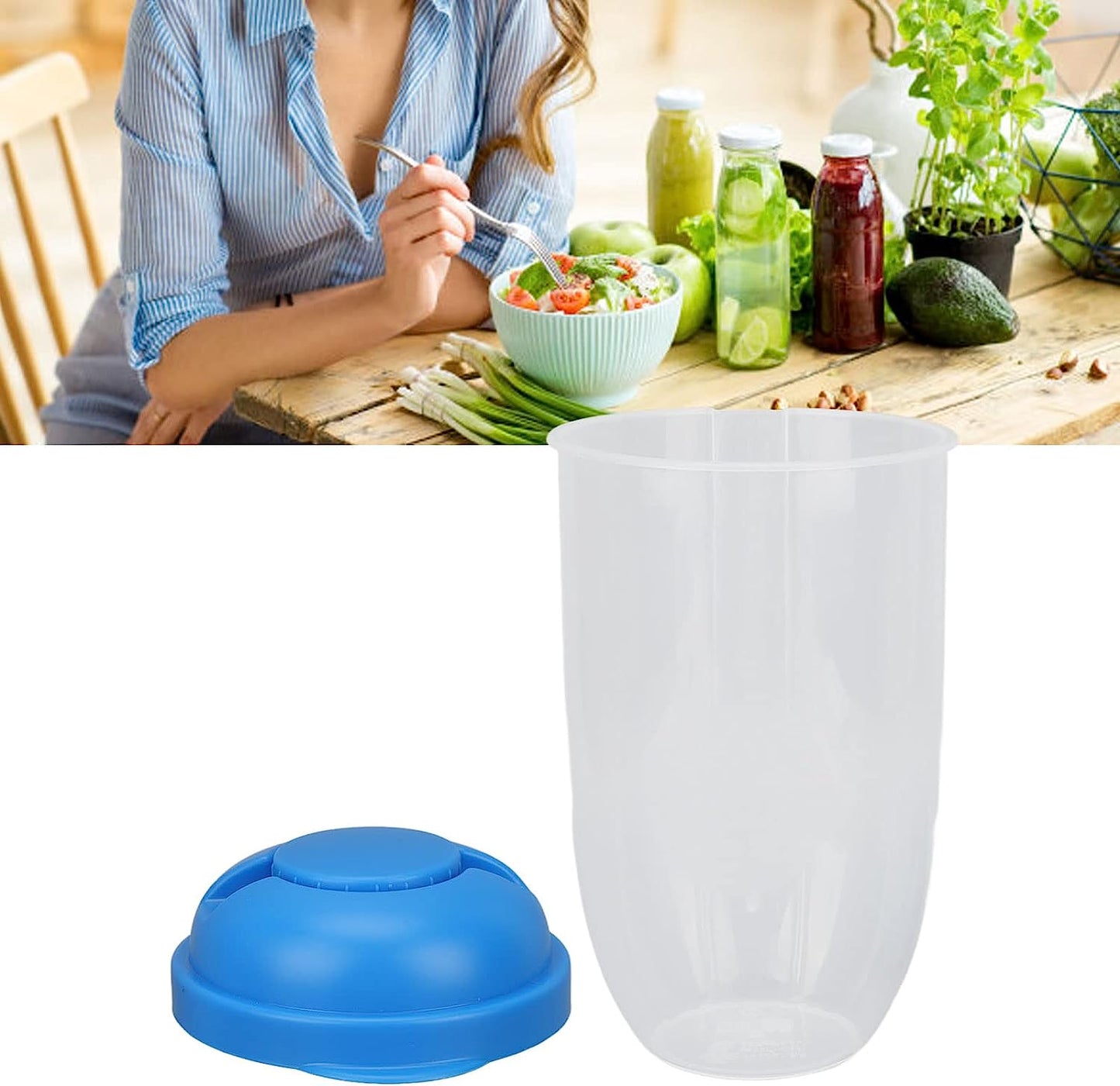 Fruit and Vegetable Salad Cups Easy Clean Salad Mixing Cup for Business People for Business Travel (1Pc) - Springkart