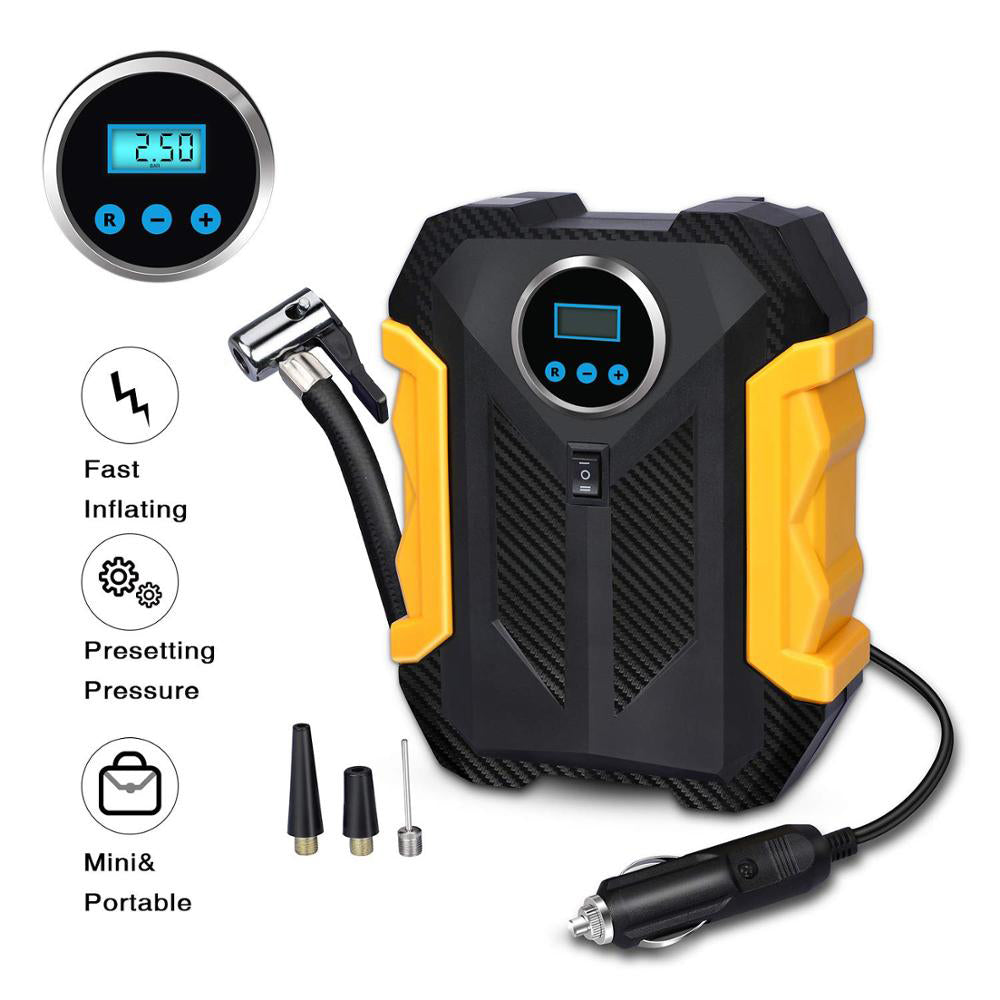 Portable Electric Car Air Compressor Pump for Car and Bike Tyre - Springkart