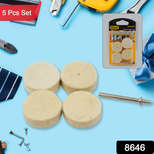 Rotary Tool Accessory Wool Felt Polishing Pad Felt (5 Pcs Set) - Springkart