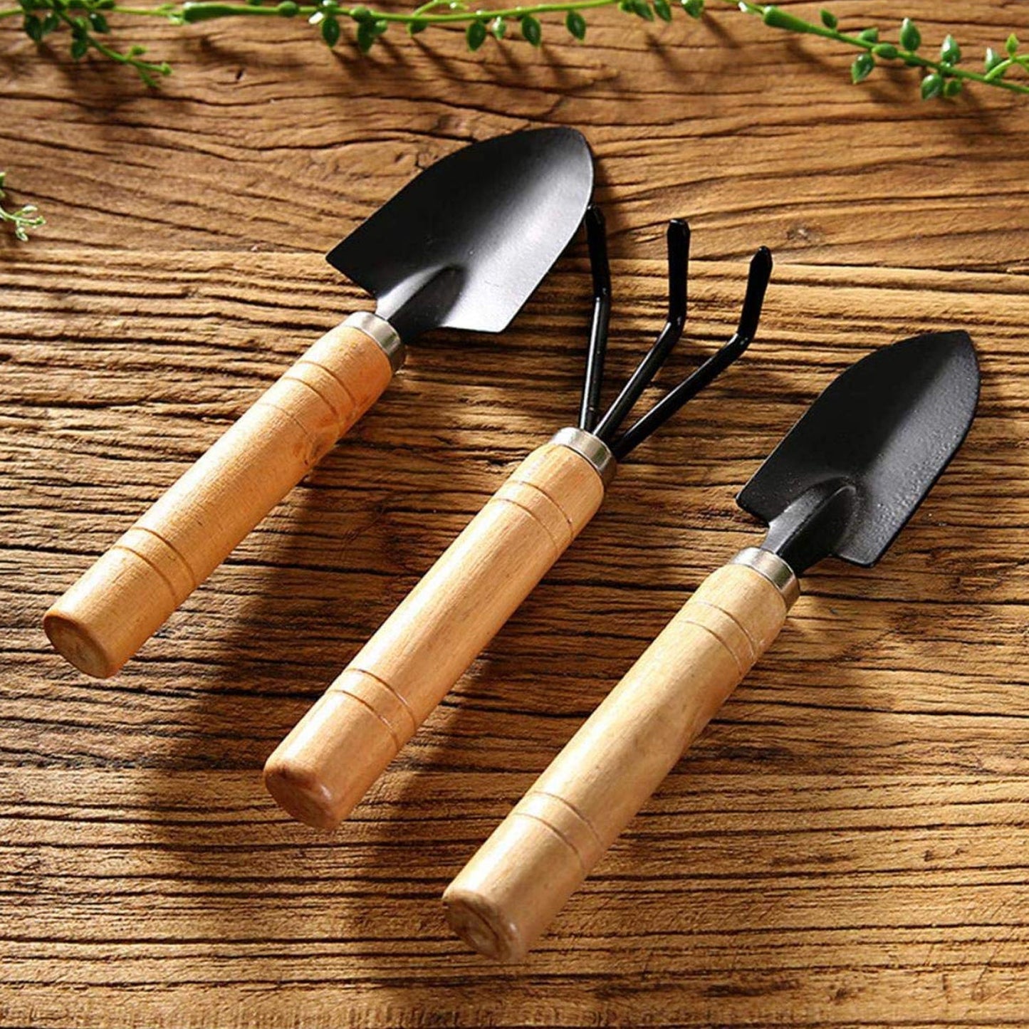 Small sized Hand Cultivator, Small Trowel, Garden Fork (Set of 3) - Springkart