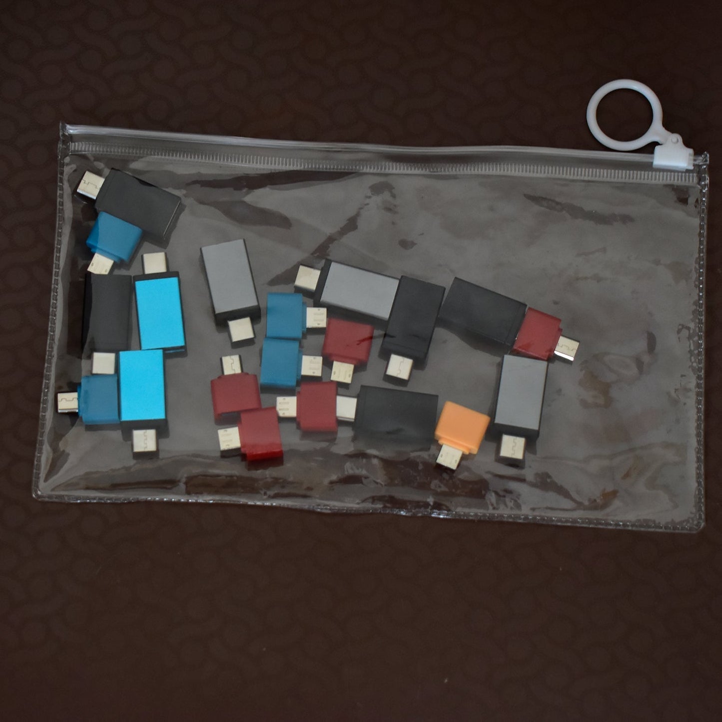 OTG Type C & USB to Micro USB Adapter for Android Mobile Smart Phones & Tablets With Zip Pouch (Pack of 20) - Springkart